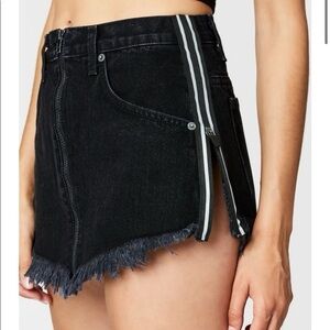 Carmar denim black zipper skirt 25